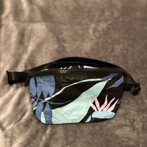 Aloha Black Floral Print Fanny Pack